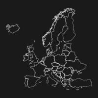 carte de haute qualité de l'europe vecteur