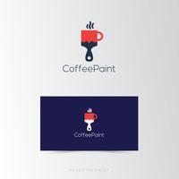 Logo Corporate Coffee Paint Simple Design vecteur