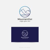 Logo Corporate MountainDot Simple Design vecteur