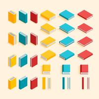 Collection de livres de design plat et isométrique. EPS10, vecteur, illustration vecteur