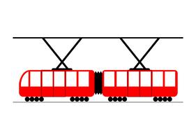 Vecteur de tram rouge