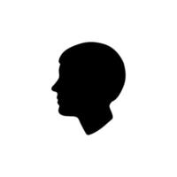 silhouette de tête isolée. illustration vectorielle vecteur