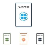 logo de jeu de passeport vecteur