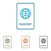 logo de jeu de passeport vecteur