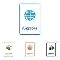 logo de jeu de passeport vecteur