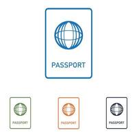 logo de jeu de passeport vecteur