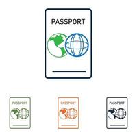 logo de jeu de passeport vecteur