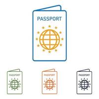 logo de jeu de passeport vecteur