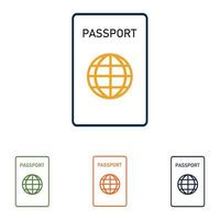 logo de jeu de passeport vecteur