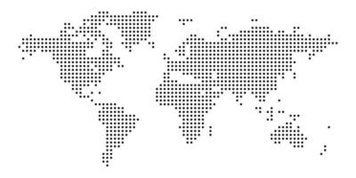 carte du monde sur fond blanc. modèle de carte du monde avec les continents, l'amérique du nord et du sud, l'europe et l'asie, l'afrique et l'australie vecteur