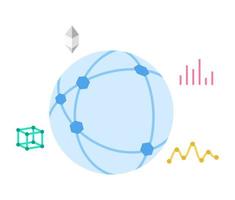 concept d'illustration de monde virtuel vecteur