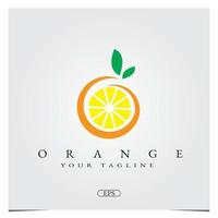 conception de logo orange frais logo premium modèle élégant vecteur eps 10