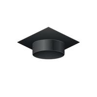 Casquette noire de l'université de graduation réaliste 3d. vecteur