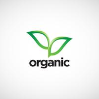 Logo de feuilles organiques vecteur