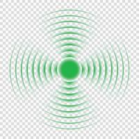 icône d'onde sonore de recherche sonar. vecteur