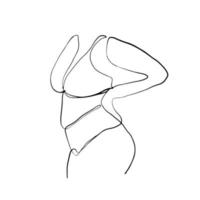 dessin de ligne de corps de femme et femmes minimalistes abstraites modernes fait face au visage. différentes formes pour la décoration murale. utiliser pour les histoires de réseaux sociaux, les logos de beauté, les affiches. conception de vecteur