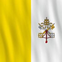 drapeau de la cité du vatican avec effet ondulant, proportion officielle. vecteur