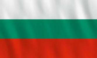 drapeau de la bulgarie avec effet ondulant, proportion officielle. vecteur