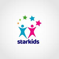 Star Kids Logo coloré vecteur