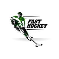Logo de hockey rapide vecteur