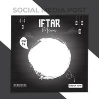 menu spécial iftar publication sur les réseaux sociaux vecteur