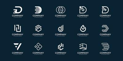 collection de logos de lettres avec initiale d, concept moderne pour le vecteur premium de l'entreprise