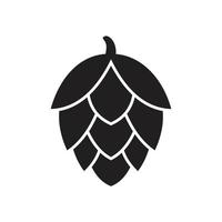 icône de fruits de houblon du pack d'icônes de bière et de brasserie vecteur