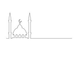 conception de vecteur de mosquée avec le thème de l'islam