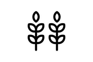 icône de blé style de ligne agricole gratuit vecteur