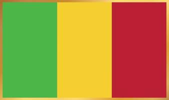 drapeau malien, illustration vectorielle vecteur