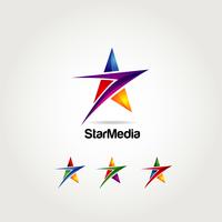 Logo étoile coloré vecteur