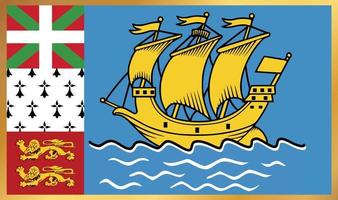 drapeau saint pierre et miquelon, illustration vectorielle vecteur