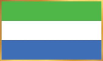 drapeau sierra leone, illustration vectorielle vecteur