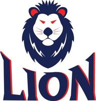 création de logo de lion moderne vecteur