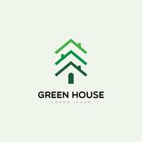 Green House avec des pins Logo vecteur