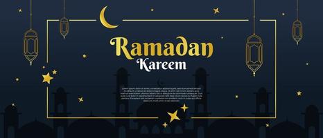 conception de fond islamique ramadan kareem ou eid mubarak pour carte de voeux, bannière, événement ou affiche vecteur