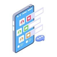 une conception d'icônes d'applications mobiles vecteur