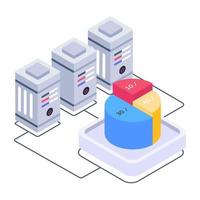 icône de données volumineuses dans la conception isométrique vecteur