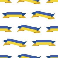 ruban d'ukraine sans couture dans un modèle de style plat vecteur