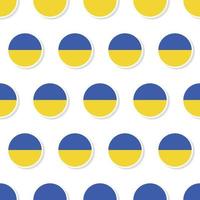 motif d'autocollant de drapeau ukraine sans couture vecteur