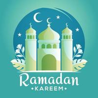ramadan kareem et fond de mosquée vecteur