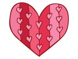 illustration de coeur dessiné main simple isolé sur fond blanc. doodle coeur mignon saint valentin. vecteur