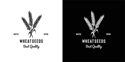 illustration graphique vectoriel des meilleures graines de blé de qualité bonne pour les graines de blé logo vintage sur le marché de l'épicerie au détail ferme biologique champ de blé glucidique