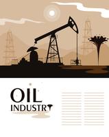 scène de l&#39;industrie pétrolière avec derrick