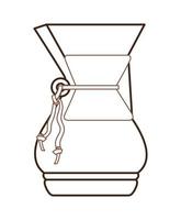 icône de café chemex vecteur