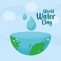 cartel de la journée mondiale de l'eau vecteur