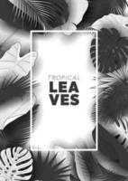 fond de feuilles d'été tropical avec des plantes de la jungle vecteur