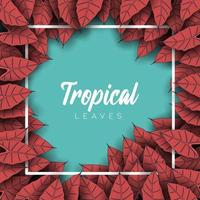 fond de feuilles d'été tropical avec des plantes de la jungle vecteur