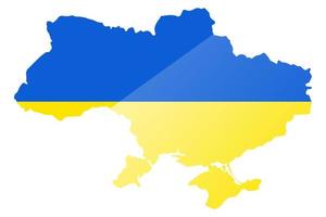 carte de l'ukraine illustration vectorielle isolée sur fond blanc vecteur