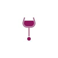 vecteur de conception de logo icône vin